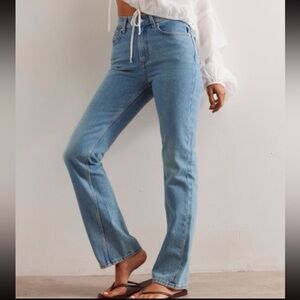 We The Free Light Blue Xena High-Rise Slim Straight Jeans women’s 28